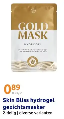 Action Skin Bliss hydrogel gezichtsmasker aanbieding