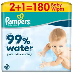 Kruidvat Pampers 99% Water Babydoekjes aanbieding