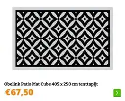 Obelink Obelink Patio Mat Cube 405 x 250 cm tenttapijt aanbieding