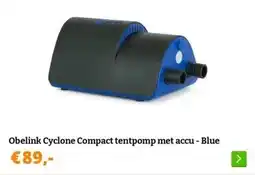 Obelink Obelink Cyclone Compact tentpomp met accu - Blue aanbieding