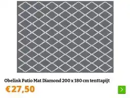 Obelink Obelink Patio Mat Diamond 200 x 180 cm tenttapijt aanbieding