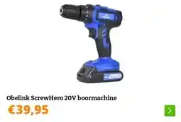 Obelink Obelink ScrewHero 20V boormachine aanbieding