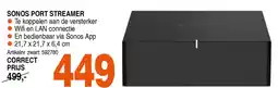 Correct Sonos port streamer aanbieding
