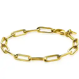 Zinzi ZINZI gold plated zilveren armband met 5,5mm brede paperclip schakel 19cm ZIA2286G aanbieding