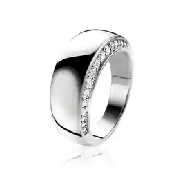 Zinzi Mart Visser by ZINZI zilveren ring glad wit MVR10 aanbieding