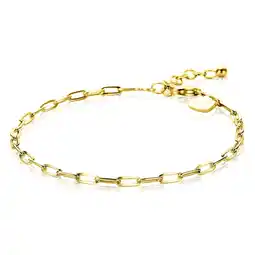 Zinzi ZINZI zilveren armband 14K geel verguld 2,5mm paperclip schakel ZIA2150G aanbieding