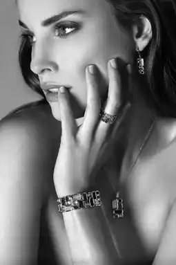 Zinzi Mart Visser by ZINZI zilveren luxueuze armband wit zwart MVA3Z aanbieding