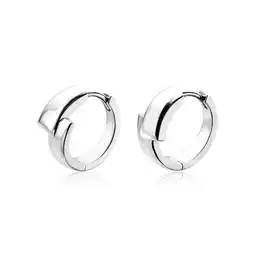 Zinzi Mart Visser by ZINZI zilveren strakke oorsieraden glad 17 x 8mm MVO16 aanbieding