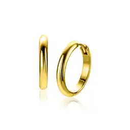 Zinzi 20mm ZINZI gold plated zilveren gladde oorringen met ronde buis 3mm met luxe klapsluiting ZIO2602G aanbieding