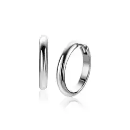 Zinzi 20mm ZINZI zilveren gladde oorringen met ronde buis 3mm met luxe klapsluiting ZIO2602 aanbieding