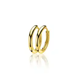 Zinzi 17mm ZINZI goldplated zilveren oorringen glad met 2mm buisdikte en luxe klapsluiting ZIO402G aanbieding