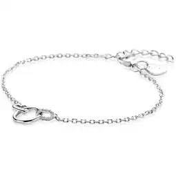 Zinzi ZINZI zilveren armband met drie verbonden schakels en witte zirconia's ZIA2811 aanbieding