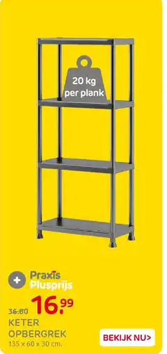 Praxis Keter opbergrek aanbieding