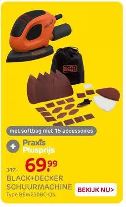 Praxis Black+decker schuurmachine aanbieding