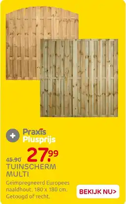 Praxis Tuinscherm multi aanbieding
