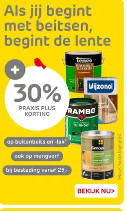 Praxis Op buitenbeits en lak aanbieding