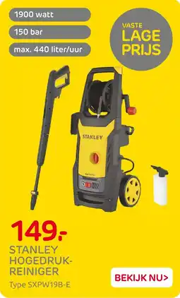 Praxis Stanley hogedruk reiniger aanbieding