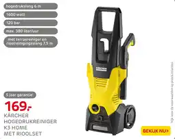 Praxis Kärcher hogedrukreiniger k3 home met rioolset aanbieding