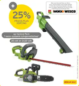 Praxis Op Central Park 1 accu systeem tuingereedschap aanbieding