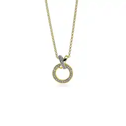 Zinzi ZINZI gold plated zilveren ketting 42–45cm met X-vorm en luxe open rondje ZIC1816Y aanbieding