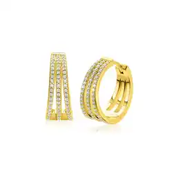 Zinzi 18mm ZINZI goldplated zilveren multi-look oorringen met luxe scharniersluiting 7mm breed ZIO2727YL aanbieding