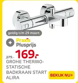 Praxis Grohe Thermo Statische badkraan start alira aanbieding