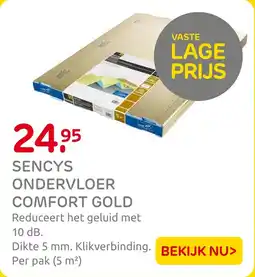 Praxis Sencys ondervloer comfort gold aanbieding
