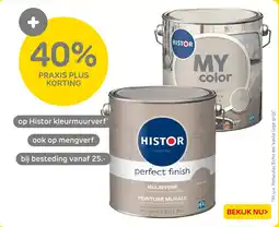 Praxis Histor kleurmuurverf aanbieding