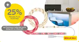 Praxis Op Paulmann ledstrips serie SimpLED en MaxLED aanbieding
