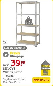 Praxis Sencys opbergrek jumbo aanbieding