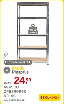 Praxis Avasco opbergrek atlas aanbieding