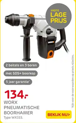 Praxis Worx pneumatische boorhamer aanbieding
