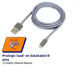 Action Prologic laad en datakabel 8- pins aanbieding
