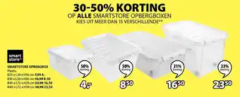 Jysk 30-50% korting op alle smartstore opbergboxen aanbieding