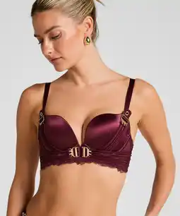 Hunkemoller Hunkemöller Voorgevormde push-up longline beugel bh Avela Rood aanbieding