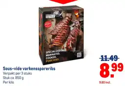 Makro Sous-vide varkensspareribs aanbieding