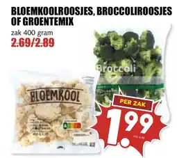 De Boerenschuur Bloemkoolroosjes, broccoliroosjes of groentemix aanbieding