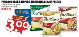 De Boerenschuur Parrano rasp, snippers, mozzarella en/of poeder aanbieding