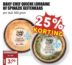 De Boerenschuur Daily chef quiche lorraine of spinazie geitenkaas aanbieding