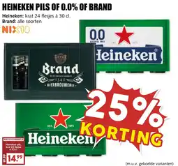 De Boerenschuur Heineken pils of 0.0% of brand aanbieding