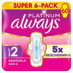 Trekpleister Always Platinum Super Maandverband aanbieding