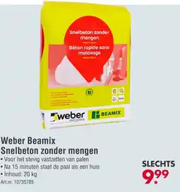 Enorm Weber Beamix Snelbeton zonder mengen aanbieding