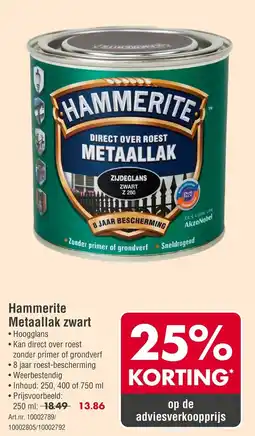 Enorm Hammerite Metaallak zwart aanbieding