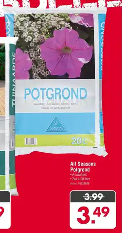 Enorm All seasons potgrond aanbieding