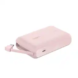 MediaMarkt Belkin 10000 Mah 20w Pd Powerbank Met Geïntegreerde Usb‑c Kabel – Roze aanbieding