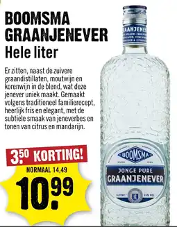 Dirck 3 Boomsma graanjenever hele liter aanbieding