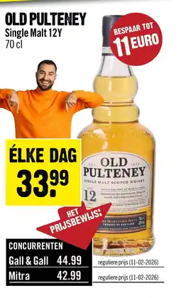 Dirck 3 Old pulteney single malt 12y aanbieding