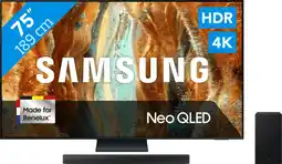 Coolblue Samsung 75 Neo QLED QN73F 4K (2025) + Samsung HW-B750F (2025) aanbieding