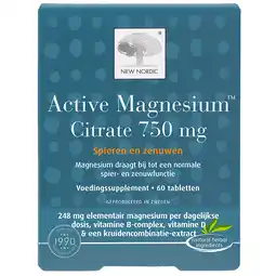 Holland & Barrett New Nordic Active Magnesium Citrate 750 mg - 60 tabletten aanbieding
