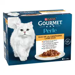 Zooplus 4 + 1 gratis! Gourmet Perle natvoer voor katten kleine verpakkingen - Duo van het land (60 x 85 g) aanbieding